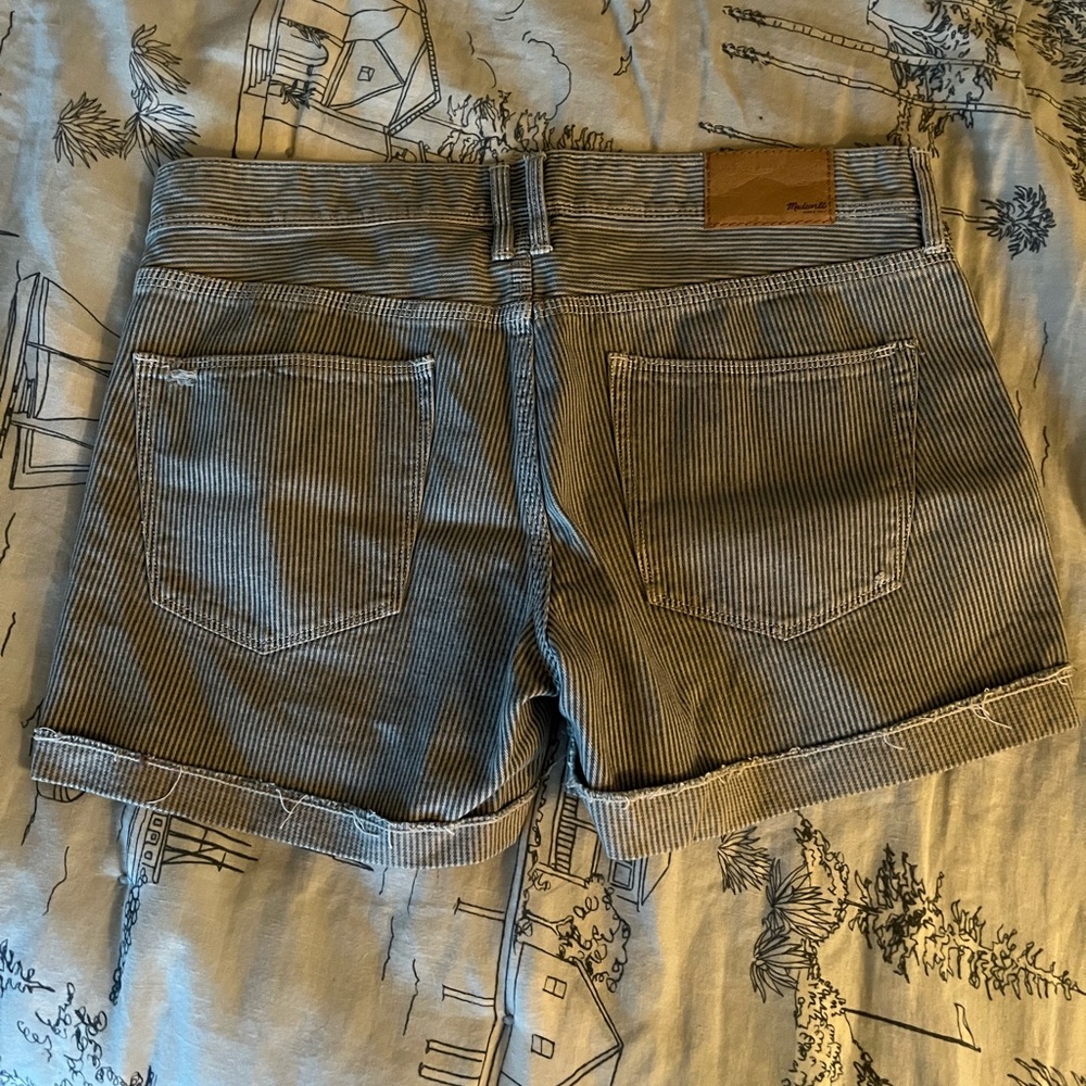Madewell Railroad Stripe Denim Shorts NWOT!